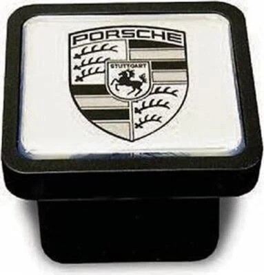 Porsche Trailer Hitch Cover - Black or Silver - Image 1 of 4