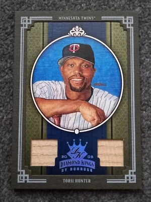 2005 DONRUSS DIAMOND BASEBALL KINGS TORII HUNTER DUAL BAT 1/1 - Image 1 of 2