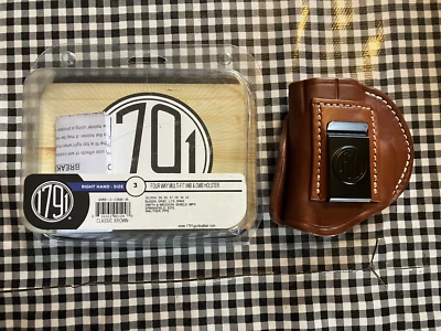 NUEVO EN PAQUETE 1791 DIESTRO TALLA 3 CUATRO VÍAS MULTI-AJUSTE IWB OWB FUNDA DE CUERO GLOCK S&W RUGR Foto 1 de 2