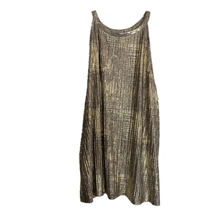 moulinette soeurs sleeveless top size XL gold metallic anthropologie - Picture 1 of 4