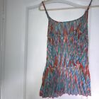Miss Tina by Tina Knowles Multicolor Lg Bk/short Ft Skirt Pleated Tank Top Sz S
