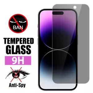 Protector de pantalla de vidrio templado de privacidad 4X 0,18 mm para iPhone 13 14 15 16 Pro Max - Imagen 1 de 11