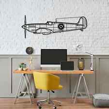 Wall Art Home Decor 3D Acrylic Metal Plane Aircraft USA Silhouette Spitfire MK
