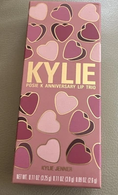KYLIE POSIE K ANNIVERSARY Lip TRIO - VELVET MATTE LIQUID LIPSTICK LIP GLOSS - Image 1 of 4
