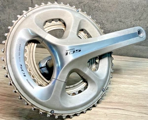 SHIMANO 105 FC-5800 11S 50-34T 170mm Silver Road Bike Crankset With Chainring - Picture 1 of 16