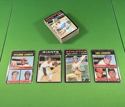 1971 Topps Baseball (50) Card Lot w/ Reggie Jackson / Juan Marichal • Low Grade - Image 1 of 4