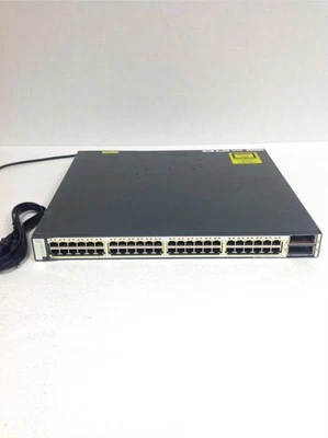 Cisco Catalyst 3750-E Series PoE-48 Ethernet Switch w/ PS C3K-PWR-750WAC WORKING - Image 1 of 4