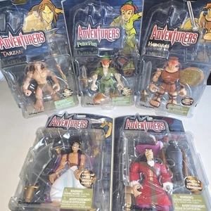 Disney Adventures Action Figures - Peter Pan,Cap. Hook, Hercules, Tarzan,Aladdin - Picture 1 of 11