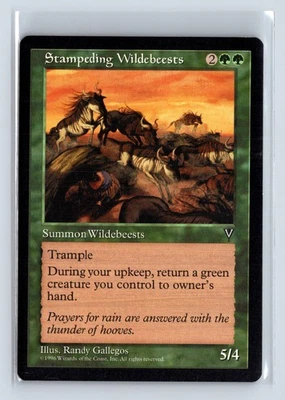 (2x) STAMPEDING WILDEBEESTS – MTG Magic the Gathering Card – Visions – Uncommon - Image 1 of 4