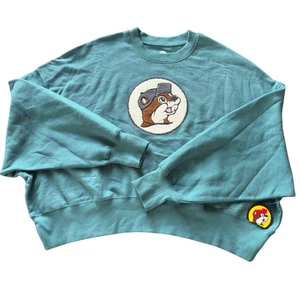 Buc-ees Cropped Oversized Sweatshirt Travel Fleece BRANDNEU MIT ETIKETT - Bild 1 von 5