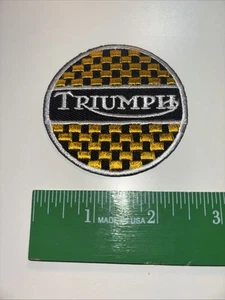🔥 Triumph Motorrad bestickt Bügelbild Patch Biker MC Cafe Racer Englisch Moto - Bild 1 von 1