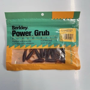 Berkley Power Grub 2” Pumpkinseed New Sealed Package - Picture 1 of 3