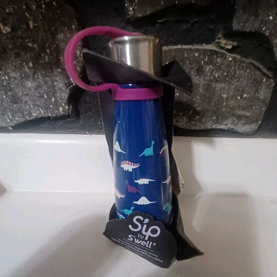 ¡¡NUEVO!! Botella aislada de acero inoxidable Sip by Swell DINO Days de 10 oz caliente o fría Foto 1 de 1