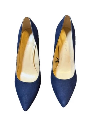 Zapato de vestir Marc Fisher Toscana talla 5,5 azul marino gamuza punta tacón alto Foto 1 de 4