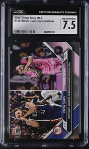 2024 Topps Now MLS Steph Curry/Lionel Messi #128 CGC 7.5 - Picture 1 of 2