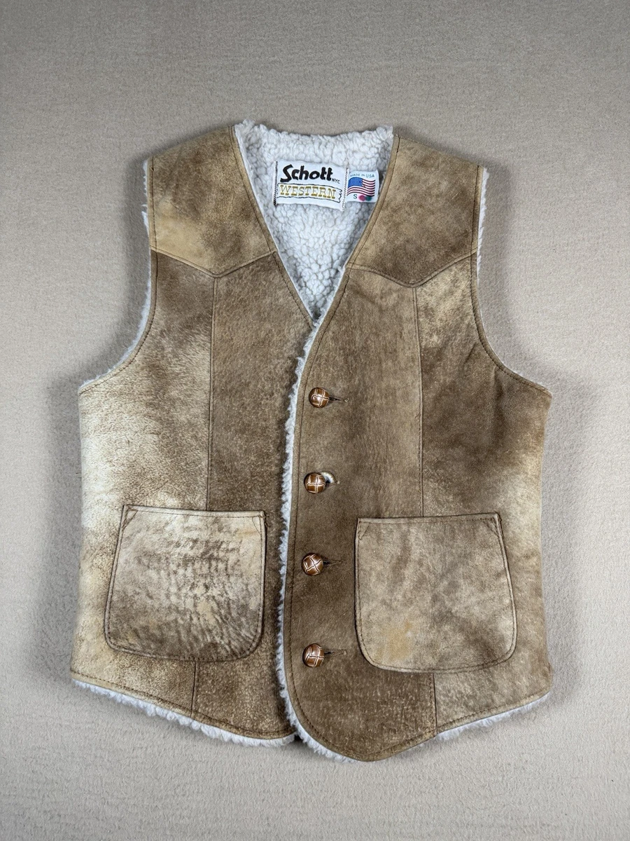 70's〜 Rancher by Schott Suede Vest Vintage Schott Rancher Fringe Suede Vest, USA – DESERT MOSS VINTAGE