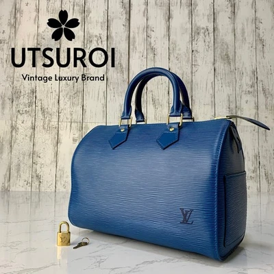 LOUIS VUITTON Speedy 25 Epi Blue Handbag Mini Boston M43015 Auth【Condition:S】 - Image 1 of 4
