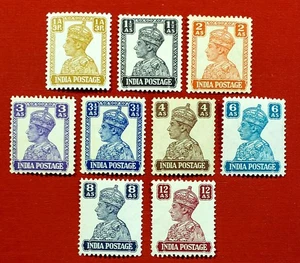 {INDIA-Royalty/ Scott #172-179/ MNH-MLH/ EN MUY BUEN ESTADO/ SIN DELGAS/ CV $32,00/epictronic/JC} - Imagen 1 de 2