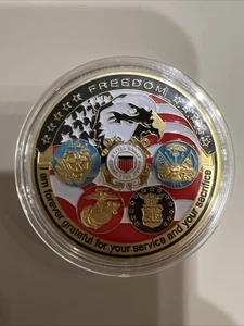 FREIHEITSADLER Münze mit allen 5 Zweigen der Streitkräfte - Bild 1 von 4