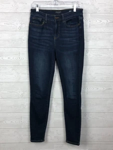Judy blau Damengröße 7/28 Skinny Fit Jeans dunkle Waschung Denim Baumwollmischung Hose - Bild 1 von 6
