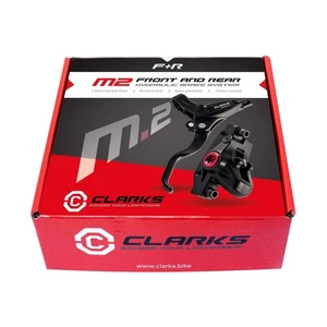 Clarks M2 Hydraulic Disc Brake Set MTB Front and Rear Set 160mm or 180/160mm - Picture 1 of 9
