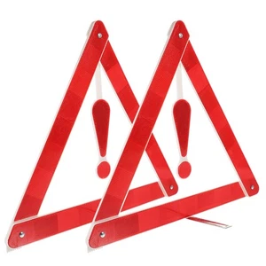 2PCS Reflective Warning Sign Foldable Triangle Car Hazard Breakdown Car Motor - Bild 1 von 12