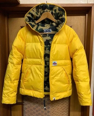 Bape® Down Jacket Men’s Size S Used Made in Japan Rare Vintage Yellow - Image 1 of 4