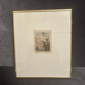 JACK LEVINE (Amerikaner 1915-2010) Original SIGNIERTE Farbradierung 1965 gerahmt PARIS - Bild 1 von 7