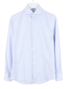 SUITSUPPLY Try On Extra Slim Fit Formal Shirt Men's 40 / 15 3/4 Pinstriped - Picture 1 of 12