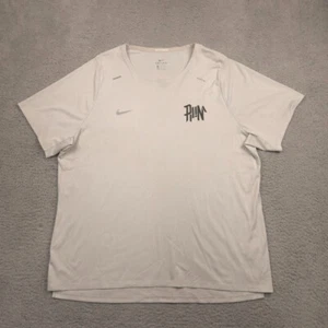 Nike Dri-Fit Wild Run T-Shirt Mens 2XL Gray Reflective Graphic Running Tee - Picture 1 of 14