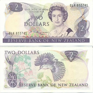 NEW ZELAND NOTE 2 DOLLARS (1985-89) P 170b UNC - Picture 1 of 1