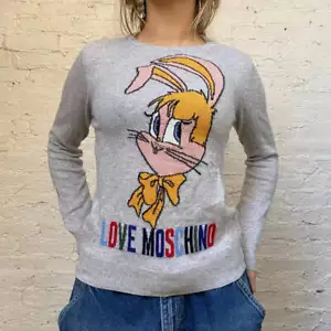 Jersey Love Moschino dibujos animados - pequeño mezcla de lana gris - Imagen 1 de 7
