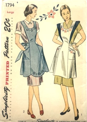 Simplicity Printed Pattern #1794 - Womens Apron (Large) - Image 1 of 2