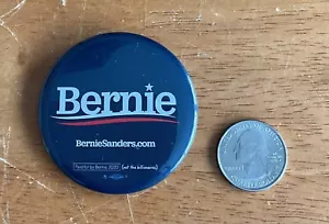 Prendedor de botón azul Bernie Sanders Senador Vermont oficial campaña presidencial 2016 - Imagen 1 de 2