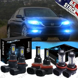 For Honda Accord 2006-2012 6x 8000k LED Headlight High Low Fog Light Bulbs Combo - Picture 1 of 11