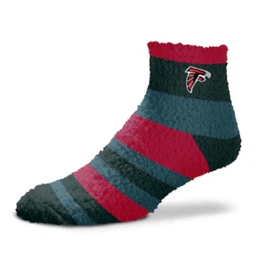 Women's Football Atlanta Falcons Rainbow Stripe Sleep Soft Fuzzy Socks - Bild 1 von 1