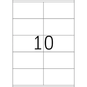 1000 Klebeetiketten DIN A4 105 x 57 mm (10 Etiketten pro Blatt) weiß 8734 - Bild 1 von 1