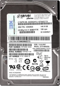 Hard IBM 43X0829 42D0424 ST9146802SS 146.8GB 10000U/Min 16MB SAS 2.5 " Inch - Picture 1 of 3