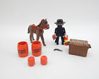 Playmobil Western Bandit mit Pferd Danger Explosive Dynamit Truhe Fass Laterne