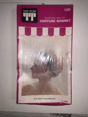 Vintage Tip-Top Orange Adjustable-Ring Top Coiffure Bonnet From 70s-80s - Image 1 of 4