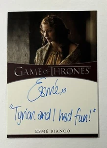 Game Of Thrones Iron Anniversary Auto Esme Bianco /25-50 Autograph Inscription - Picture 1 of 2