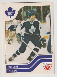 1983-84 Vachon Jim Korn Card #91 Toronto Maple Leafs