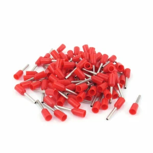 100Pcs E0508 22AWG Insulated Ferrule Wire Cord End Terminal Connector Red - Picture 1 of 4