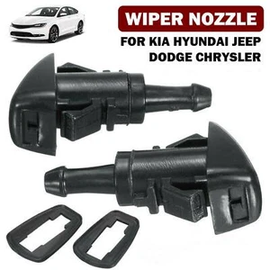 2Pcs Windshield Washer Spray Wiper Nozzles For Kia Hyundai Jeep Dodge Chrysler - Picture 1 of 10