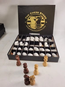 The Chess Store 3 Inch Golden Rosewood Chess Pieces Set Wooden (Box #8) - Picture 1 of 7