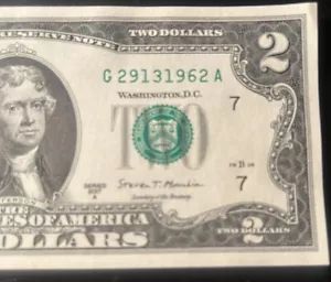 $2 Fancy Serial Number Trailing Birthday Year Note 1962 G29131962A Series 2017A - Picture 1 of 3