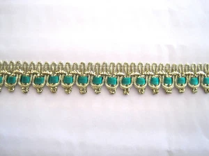 Zarte Gimpe Gold Grün BO-GB-1217 - Bild 1 von 1