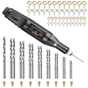 Mini taladros eléctricos portátiles Reino Unido madera plástico metal taladro manual conjunto de herramientas - Imagen 1 de 7