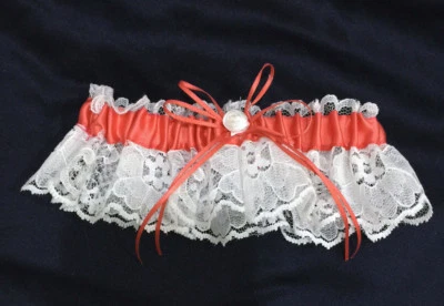 Wedding Ceremony Reception Party Satin Lace Garter With Case. Pick Your Color ! - Image 1 of 3