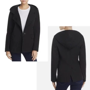 Donna Karan Blazer Jacke schwarz mit Kapuze neu mit Etikett (295 $) M - Bild 1 von 5